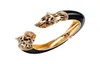 Bangle Leopard Panther Women Animal Bracelets Jaguar Cuff Jewelry Femme Multicolor Crystal Resin Gold Party Gift Pulseras6978575