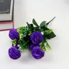 Decorative Flowers 1PC 10 Layers Of Simulated 7 Head Carnation Bouquet Home Decoration For Weddings And Valentine's Day