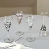 Wine Glasses Vintage High-grade Silk Wrapped Goblet Sake Cup Mini Home Decoration Glass Strong S Set Creative