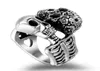 Titanium Steel Vintage Skull Ring Punk Rock Style Men039s Finger Ringe Motorrad Juwelier Halloween Untote Dekorationen Accessor3006747