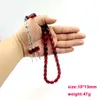 Albashan Red Resin Tasbih Misbaha Gebed kralen Ramadan Gift Moslimaccessoires Arabische rozenkrans sieraden Eid Gift Islamitische armbanden240403
