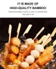 Couverts jetables 100pcs bambou bâtonnets barbecue les brochettes naturelles de camping kabob outil de cocktail de fruits