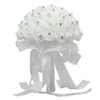 Flores decorativas Bouquet Flower Silk Faux Silk Wedding Tetting de color brillante para el hogar