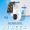 IP-kameror Besder WiFi PTZ Camera Outdoor Wireless Solar IPCamera 4MP HD Inbyggd batterieövervakningskamera Lång tid Standby ICSEE 240413