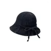 Berets Bow Bound Buckte Hats для женщин хлопковой рыбац