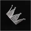 Acessórios para cabelos Baby Hexágono de luxo Rhinestone Crown Mini Tiara Wedding Princess Girls Birthday Party Decor215C7392083 Drop Dhxsz