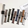 Bobine en cuir en silicone respirant avec fermoir magnétique pour Apple Watch Series 9 8 7 6 5 4 Ultra2 49 mm WirstBands Iwatch Band 45 mm 44 mm 42 mm 41 mm 40 mm 38 mm Bracelet