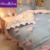 Bedding Sets Korean Version Of The Net Red Bed Sheet Skirt Four-piece Thickened Princess Style Duvet Cover Three-piece Student