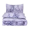 Beddengoed sets 40Bedding Stone Simple Plain Quilt Cover en hoofdsteungrootte Home Textile driedelige set kussensloop