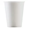 Disposable Cups Straws 100pcs/Pack 250ml Pure White Paper Coffee Tea Milk Cup Drinking Accessories Party Supplies
