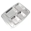 Borden roestvrij staal verdeelde dinerbladeren lunchcontainer bord voor school kantine-kleuterschool picknicks camping