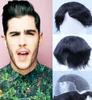Natural Black Human Hair Men039s Toupee Swiss Pu Remy Sistema de reemplazo de cabello 4x49x10 6 pulgadas Pelucir para hombres6571680