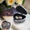 Lagringsflaskor 1 st vintage arrangör fodral metall skattkista prydnad hjärtform smycken låda liten antik ringörhängen halsband