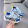 Sneakers LED childrens coach cartoon boy casual sports shoes boy sports shoes girl mesh breathable shoes baby lighting shoes tennis shoes Q240413