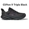 Hokahs One Clifton 9 Chaussures de course Femmes gratuites pepople bondi 8 Cliftons Black White Peach Whip Harbor Cloud Carbon X2