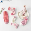 Kids Socks 5 pairs/many cute flower patterns boneless comb cotton girl socks for warmth childrens clothing accessories Miao Yutong Q240413