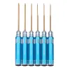 MODLE 6PCS RC Ferramentas Hex 0,9/1.3/1.5/2/2.5/3mm Driver Allen HSS Titanium Kit de ferramentas de reparo de chavenium para carros, brinquedos de helicóptero