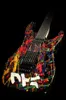 Пользовательский магазин Jack PC1 подписан 30 -летие Фил Коллен Брызг с ручной нарисованной электрогитарой Floyd Rose Tremolo Bridge Black HA5753125