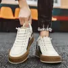 Casual Shoes Men Fashion Elastic Band Luxury Platform Sneakers For High Quality Outdoor Male Vulcanize Shoe