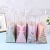 Gift Wrap Portable Flower Box Foldable Paper Handy Bag Wedding Rose Party Packaging For Candy Cake Birthday