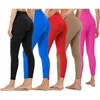 Hoge getailleerde leggings voor vrouwen ontwerpen boterachtige zachte rekbare rekbare buikbesturingstraining yoga lopende T-vormige broek plus size 25 inch inseam