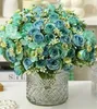 Dekorativa blommor Rose Artificial Flower Bouquet Fake Roses For Diy Wedding Centerpieces Mothers Day Noel Party Table El Decoration