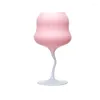 Wijnglazen roze meisje hart contrast kristal glas hoge voet twist cup macaron kleurenschema