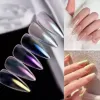 6st/Ställ in nytt Shiny Nail Glitter Powder Holo Nail Rubning Dust Mermaid Aurora Mirror Effect Chrome Pigment Dust Manicure Decorati