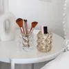 Vases Crystal Glass Makeup Tube Dressing Table Brush Holder Woman Cosmetics Organizer Desktop Beauty Tools Storage Pen