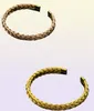 316L Bracelets de câble à chaîne ED en acier inoxydable hommes Bracelets de manchette ouverte or