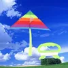 Kolorowy trójkąt Rainbow Kite Flying Toys dla dzieci dzieci z 30 -metrowym smyczem na świeżym powietrzu Fun Sporty latawce 240407