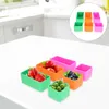 Dinnerware 6 PCs Contêineres de silicone Box de salada doméstica conveniente compacto compacto