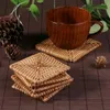 Bord mattor handgjorda rotting mat placemat för kungfu te kaffe drycker potten kudde pa droppe