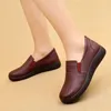 Casual Shoes Female Retro Leather Flats Comfortable Loafer Women Vintage Y2K For Ladies Moccasins Zapatos Mujer