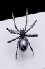 2019 Personnalité de la mode exagérée Black Spider Zircon Brooch Highend Personnalité drôle Brooch Fashion Creative Pin Wome7788587