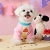 Vestuário de cachorro de cachorro, traje impresso para cães pequenos chihuahua teddy pomeranian verão fino manga curta roupas de camiseta