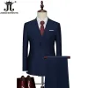 Vestes m6xl hommes Business Casual Wedding Party 2 pièces veste pantalon gilet gil