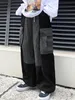 Klassiska design Multiflafffickor Lastbyxor Mense Casual Techwear Drawstring Cargo Pants Hiphop Baggy Pants for Autumn Summer 240329