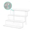 Küche Aufbewahrung Y1UU 2PCS Clear Acryl Display Risers Rack für Puppenfiguren Parfumsregal Make -up