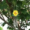 Dekorative Figuren Sonnenblumenboot Windmetall Fenster Handwerk Windchimes Hängende Ornamente CHIME Pendellhaus im Freien im Freien Gartendekoration