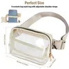 Opbergtassen Clear Fanny Pack Fashion Women Transparante Crossbody Bag met verstelbare riem waterdichte riem taille zak