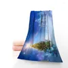 Towel Custom Christmas Tree 35 75cm Face Towels Facecloth Bamboo Fiber Washcloth Quick Drying Sports