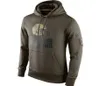 Bluza Browns Olive Salute to Service Ko Performance American Football Hoodie6625480