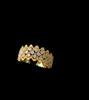 Tasarımcı Bucelatis Kadın Ringswoven oyma altın zanaat Sterling Gümüş 925 Zarif Klasik Çok Yönlü Ring8111465