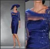 2014 Beach Mother of the Bride Dresses Aline Royal Blue Ruffles Vneck Lene Lene Lene Wedding Party Guy Gown Shop Online318892