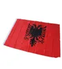 Fandiera dell'Albania 3x5ft 150x90 cm Stampa in poliestere per esterni interni Sende una bandiera nazionale con bandiera di ottone Shippin7463995