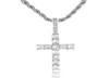 Lüks Tasarımcı 925 Sterling Gümüş Katı Arka Kolye Kolye Buzlu CZ Erkek Kadın Hipoalerjenik Jewelry8197320