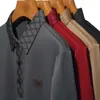 4 colori!Maglietta a maniche lunghe di primavera a maniche lunghe Middle Youth Fashion Casual Polo Collar Tshirt Top 240409