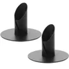 Titulares de vela 2pcs estilo europeu robusto minimalista portátil pillar stand stand metal para ornamento de festa