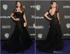 2019 Elie Saab Evening Dresses Short Sleeve Illusion Neckline Beading Mermaid Black Nina Dobrev Golden Red Carpet Celebrity Dress 8460307